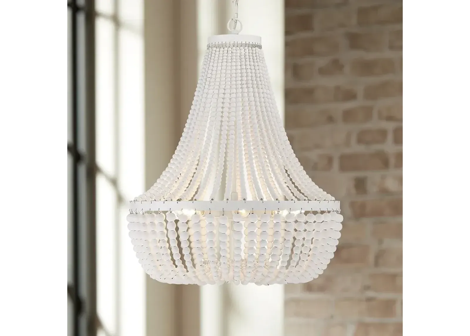 Crystorama Rylee 18 3/4" Wide Matte White 6-Light Chandelier