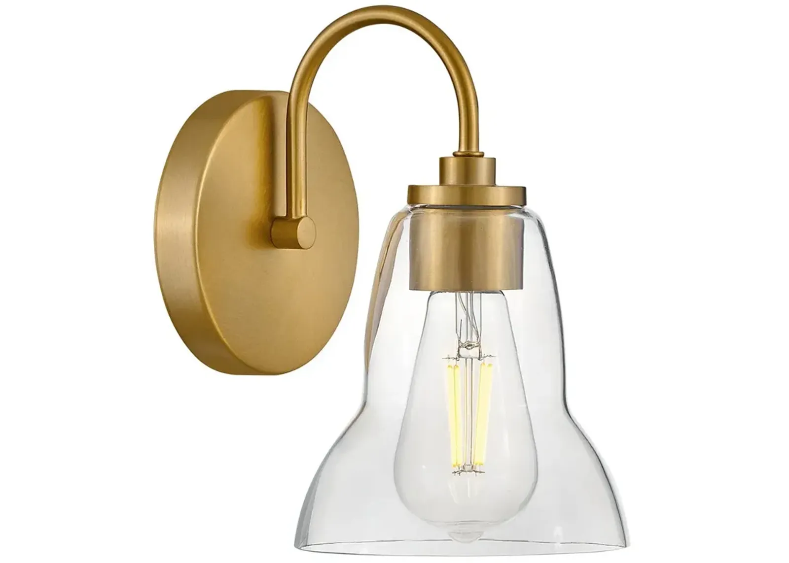 LARK VERA Small Single Light Vanity Lacquered Brass