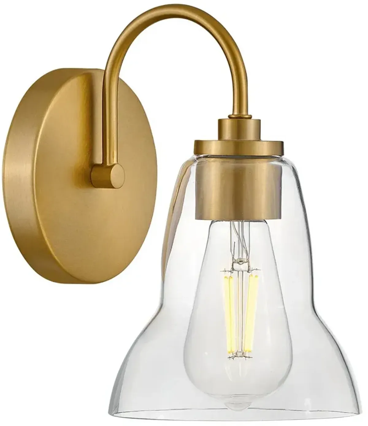 LARK VERA Small Single Light Vanity Lacquered Brass