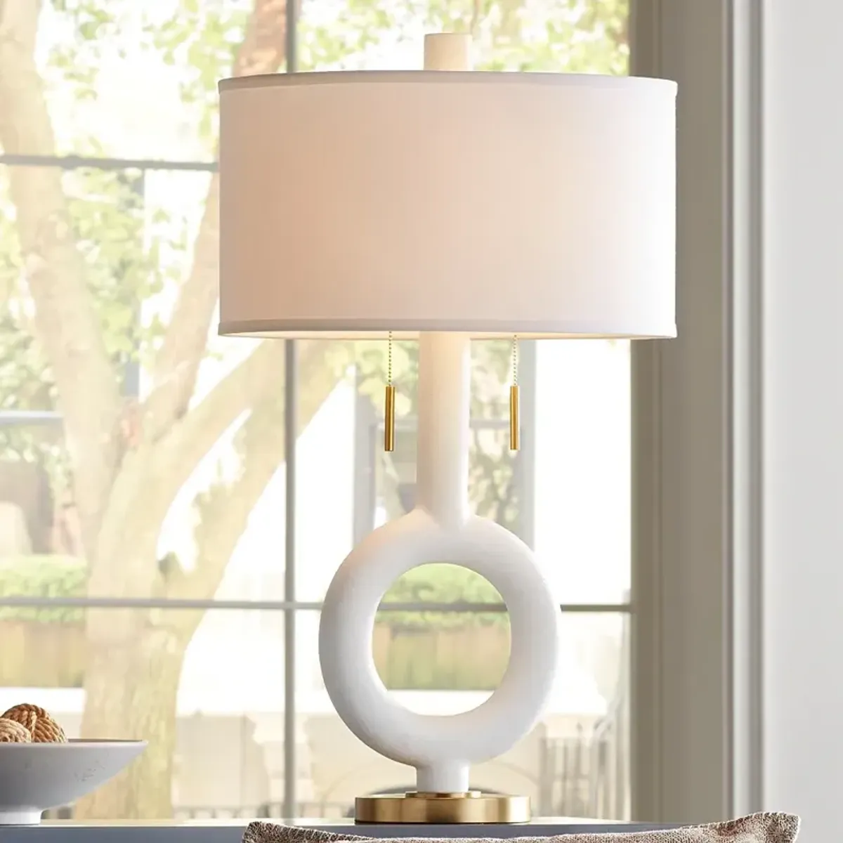 Possini Euro Athena 30 3/4" High Open Circle Modern Table Lamp