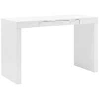 Doug 47 1/4" Wide Matte White Lacquered Wood 1-Drawer Desk