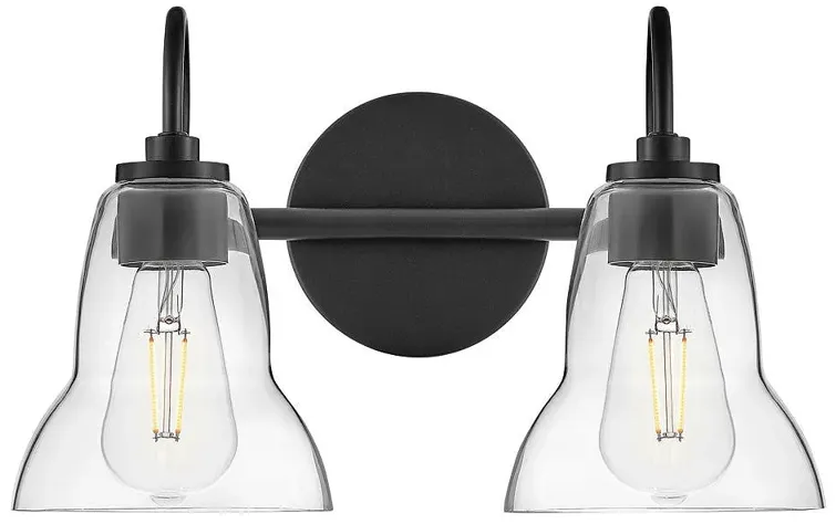 LARK VERA Small Two Light Vanity Black