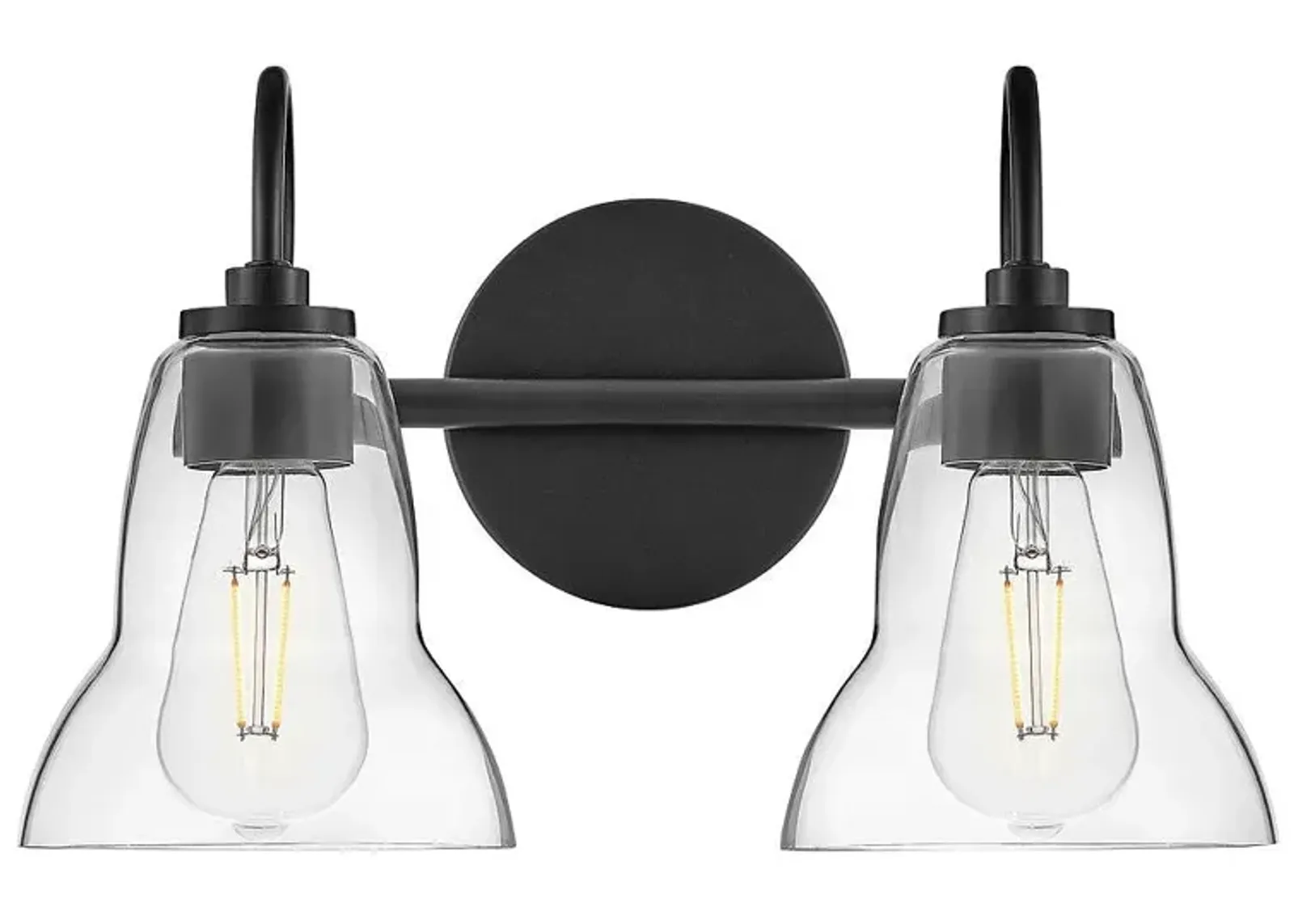 LARK VERA Small Two Light Vanity Black