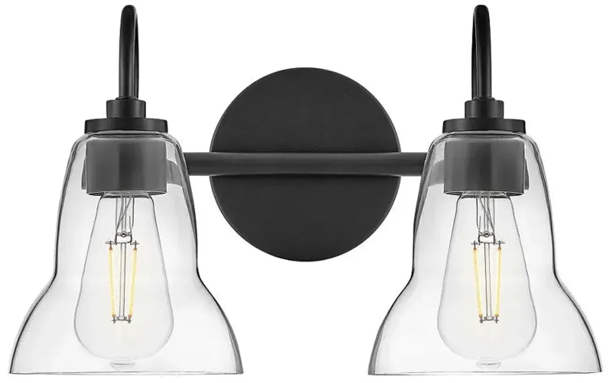 LARK VERA Small Two Light Vanity Black