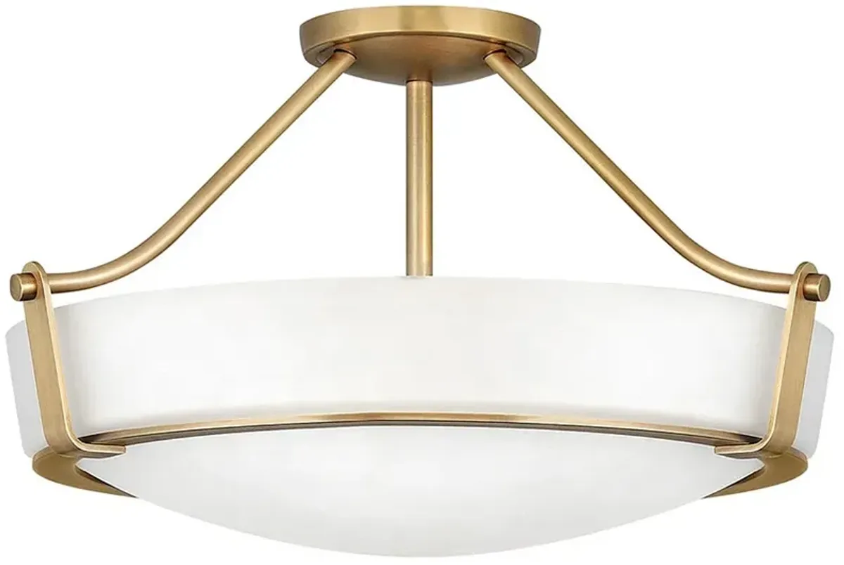Hathaway 20 3/4" Wide Heritage Brass 48 Watts Ceiling Light