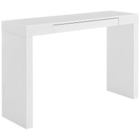 Donald 47" Wide Gloss White Console Wood 1-Drawer Table/Desk