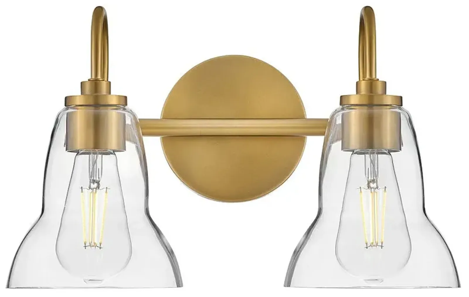 LARK VERA Small Two Light Vanity Lacquered Brass