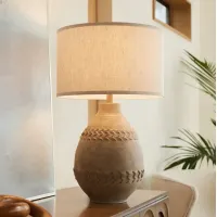 Pacific Coast Lighting 29.3" Southwest Braided Carvings Jar Table Lamp