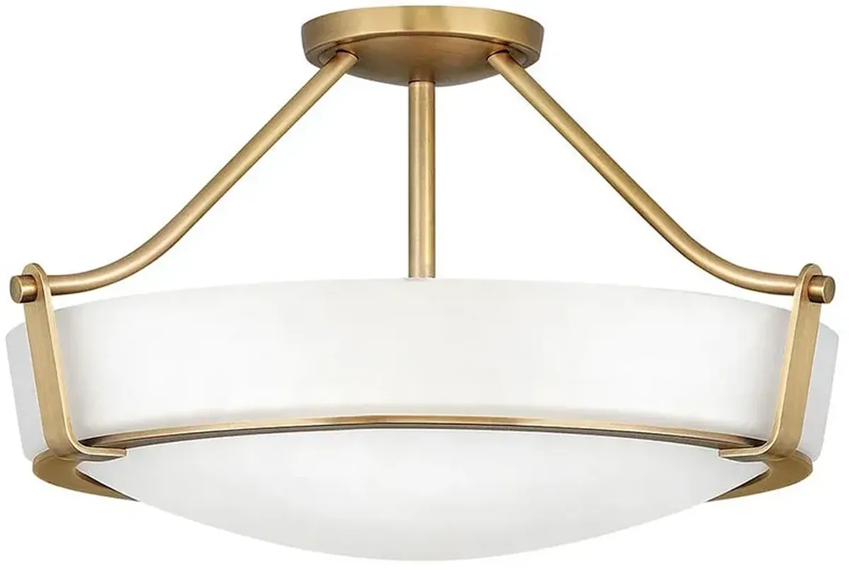 Hathaway 20 3/4" Wide Heritage Brass 100 Watts Ceiling Light