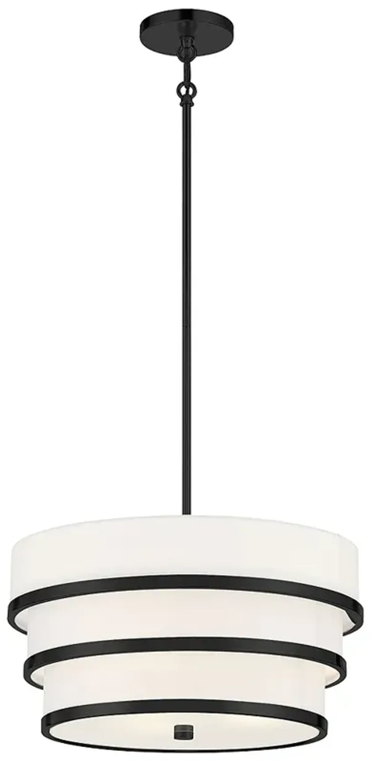 Minka Cascade 18" Wide Coal 3-Tier Drum Pendant Light