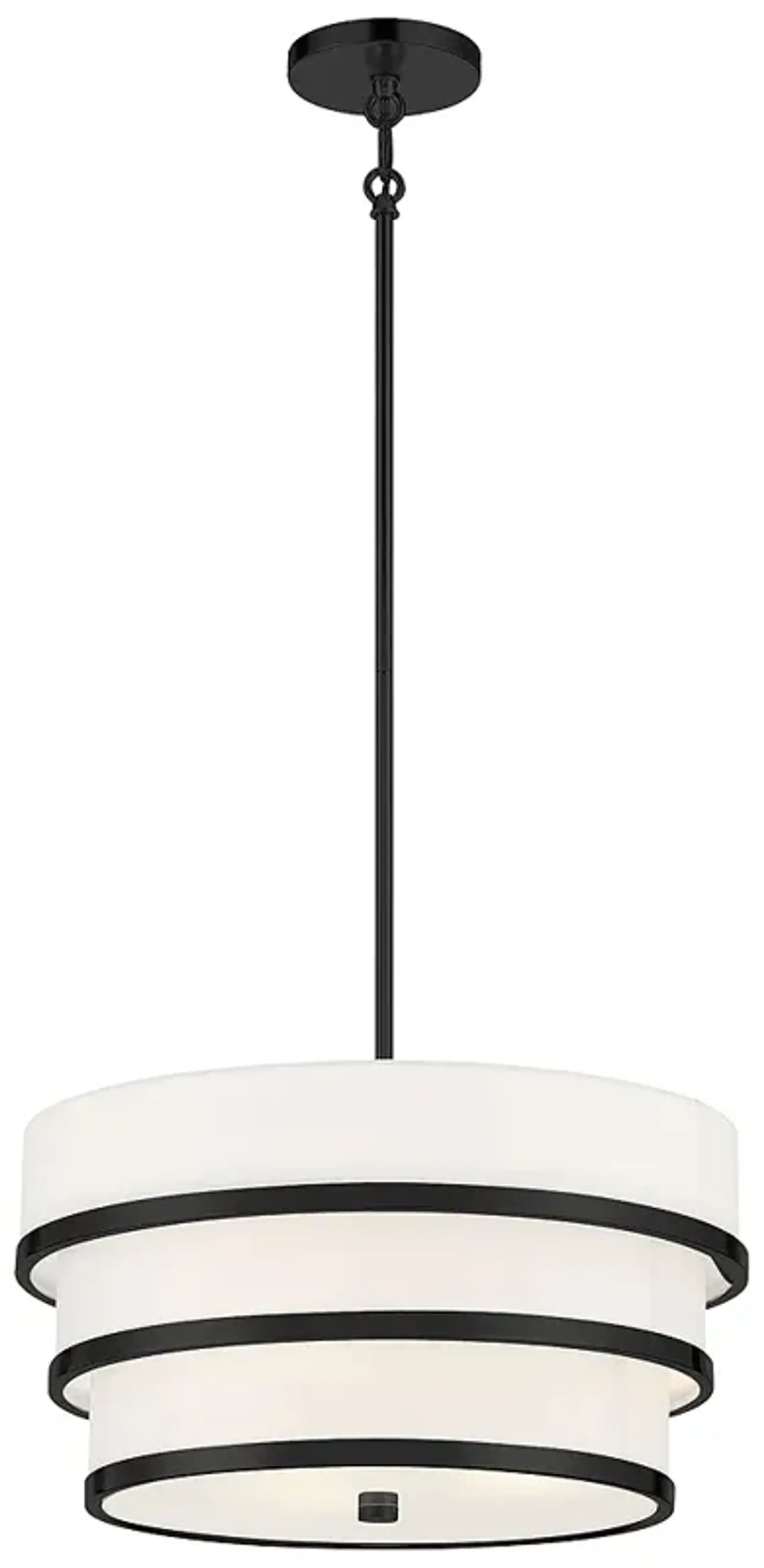 Cascade 18" Wide Coal 3-Tier Drum Pendant Light