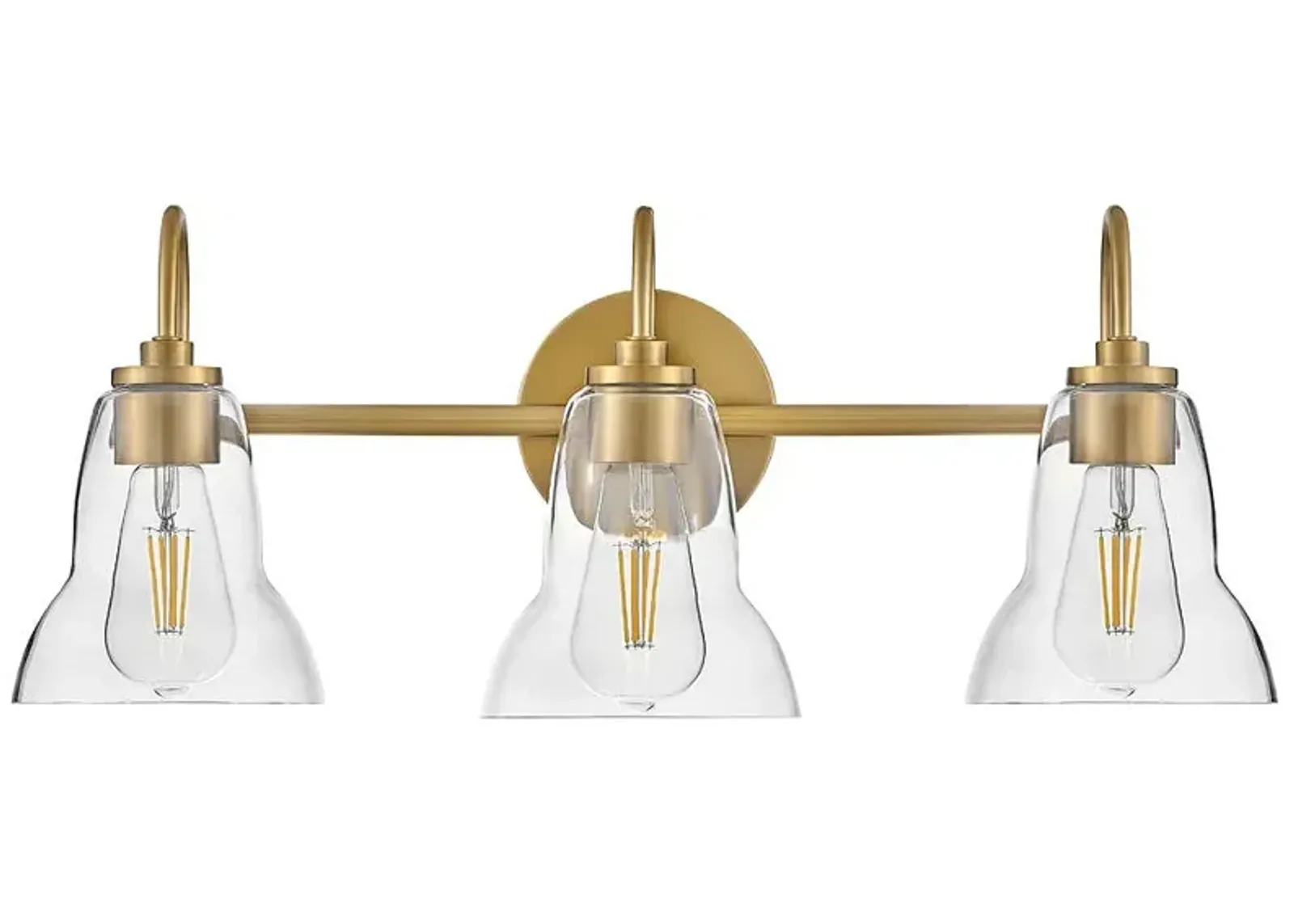 LARK VERA Medium Three Light Vanity Lacquered Brass