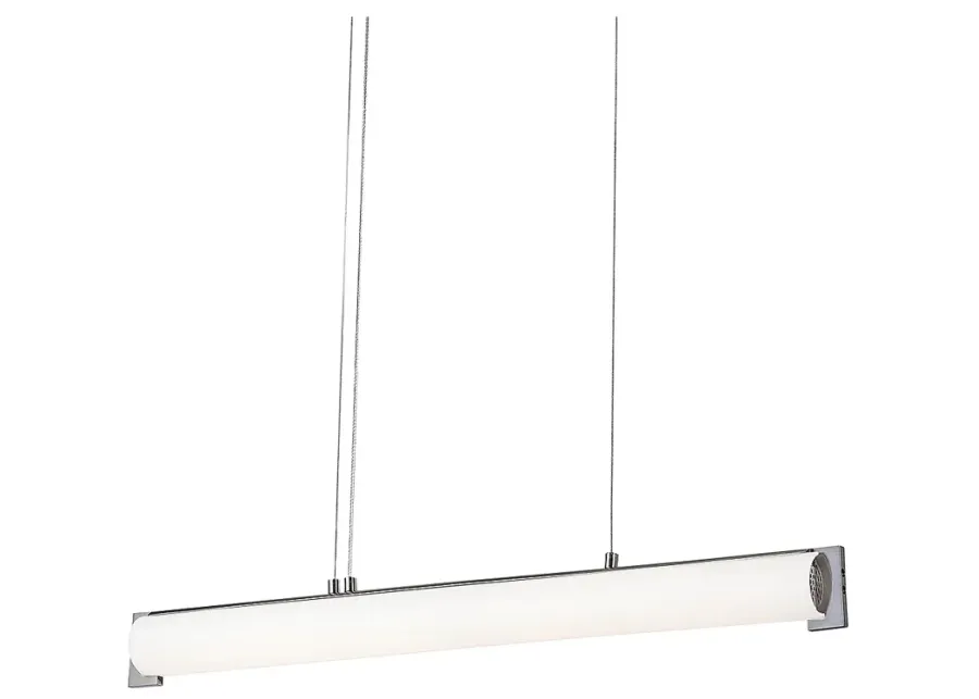 Tube 30"W Brushed Nickel LED Kitchen Island Light Pendant