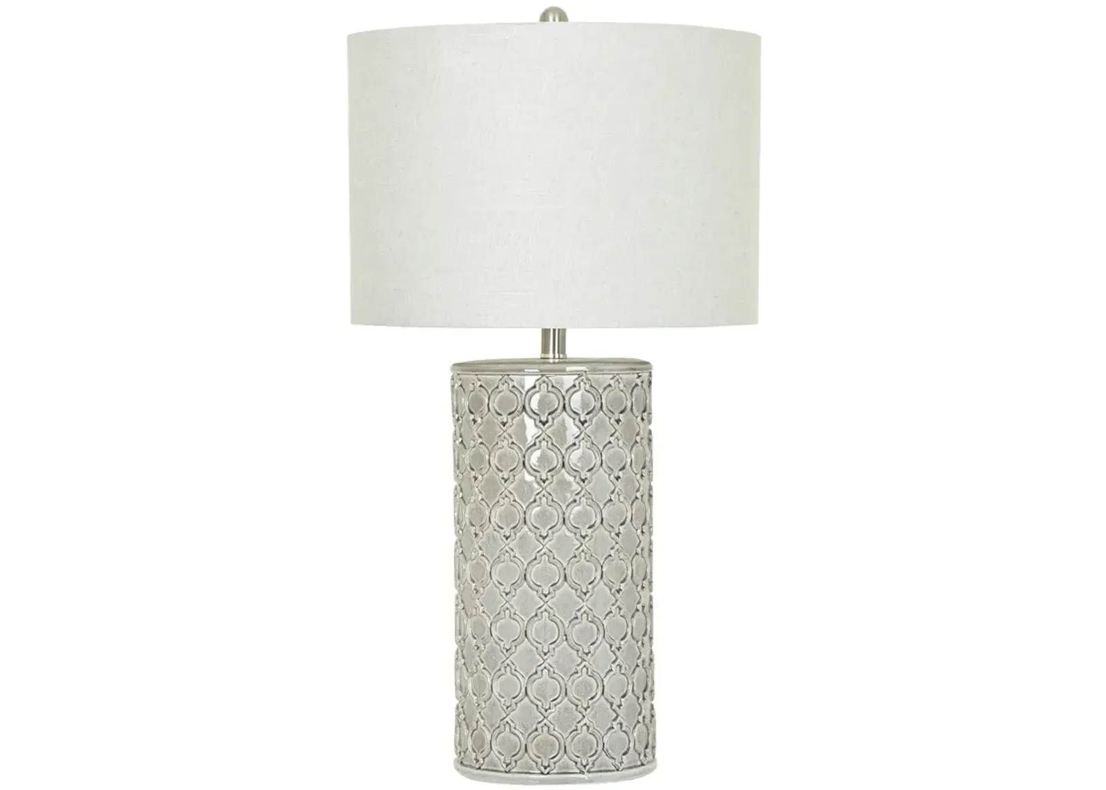 Crestview Collection Kincaid 30" Gray Ceramic Column Table Lamp