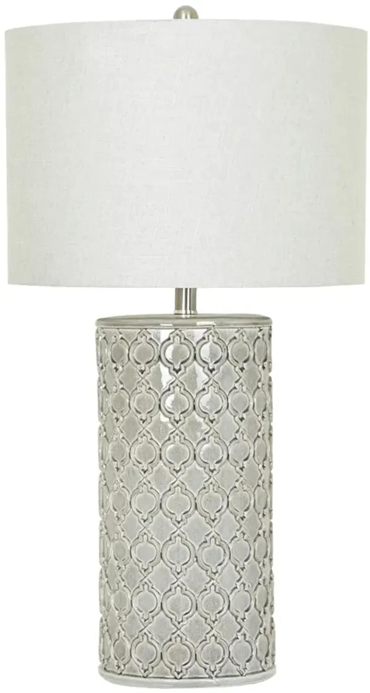 Crestview Collection Kincaid 30" Gray Ceramic Column Table Lamp