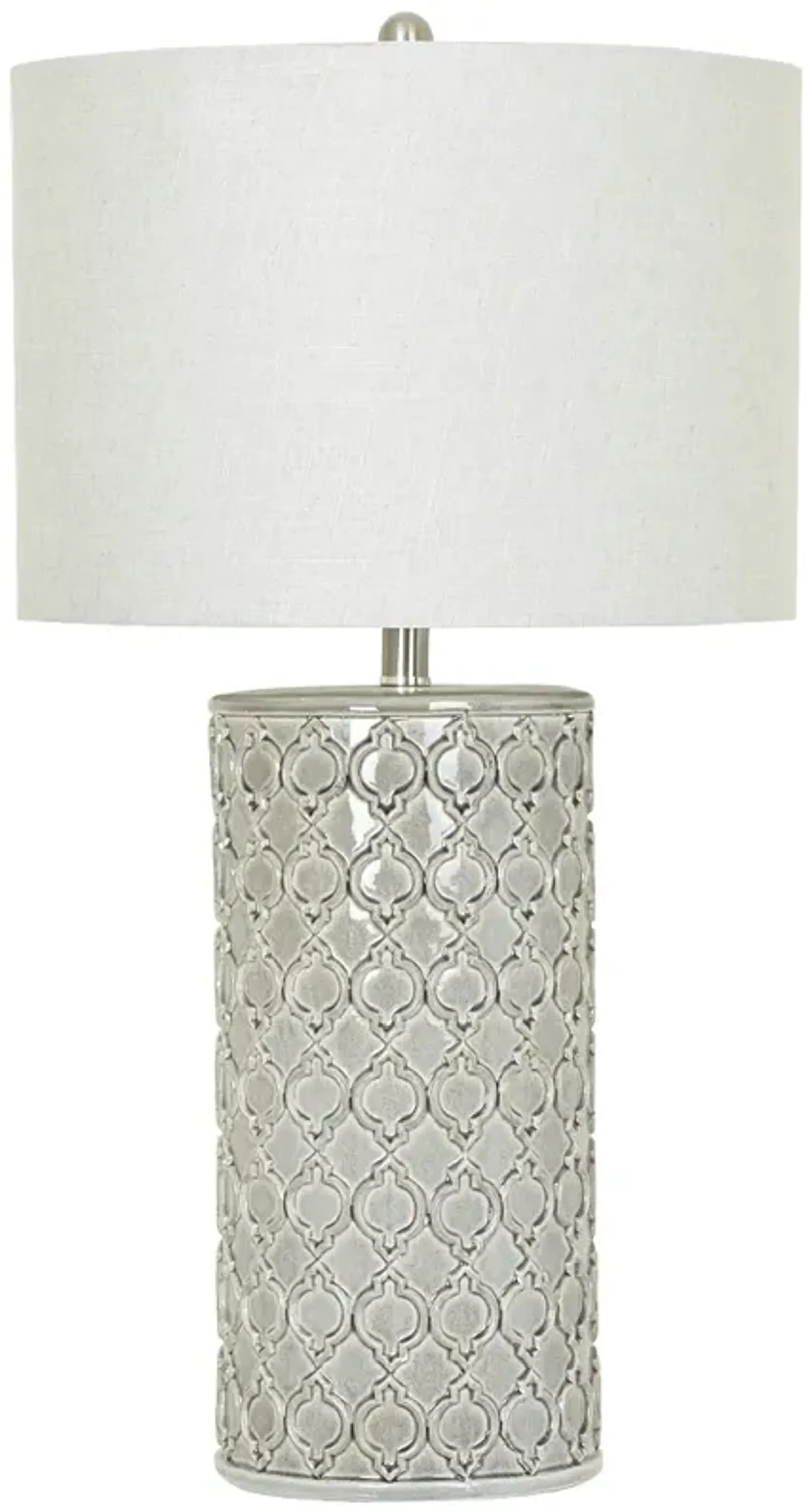 Crestview Collection Kincaid 30" Gray Ceramic Column Table Lamp