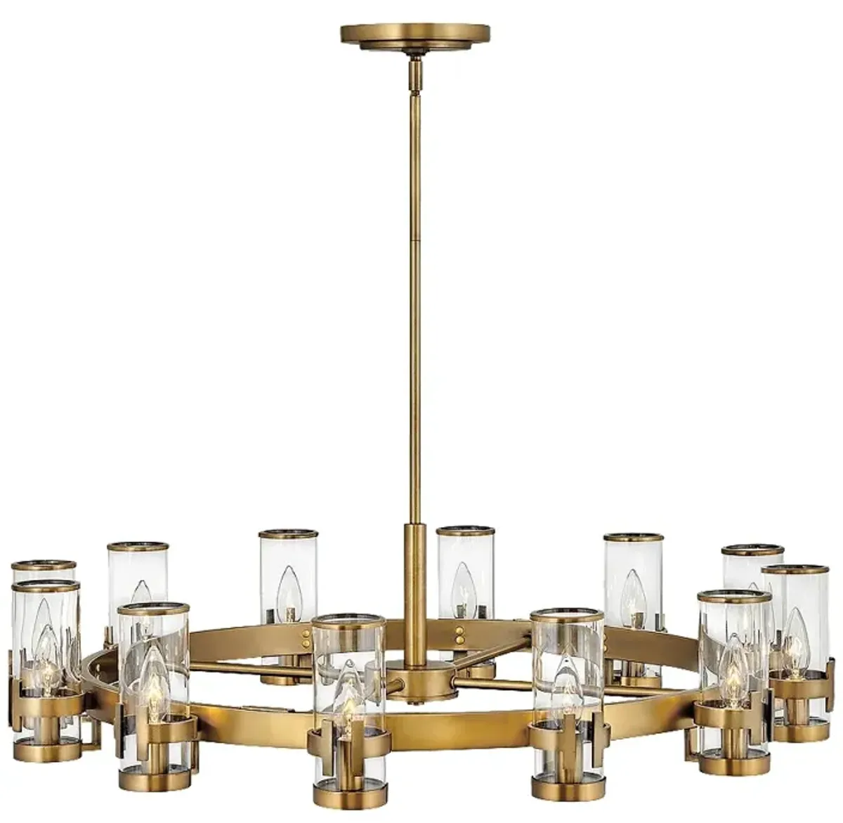 Hinkley Reeve 35 3/4" Wide 12-Light Heritage Brass Ring Chandelier