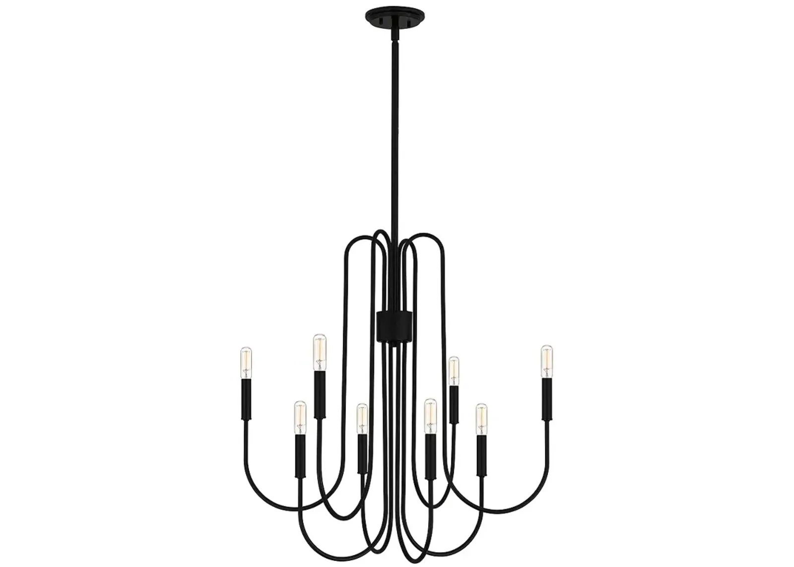 Quoizel Cabry 28" Wide Mystic Black 8-Light Chandelier