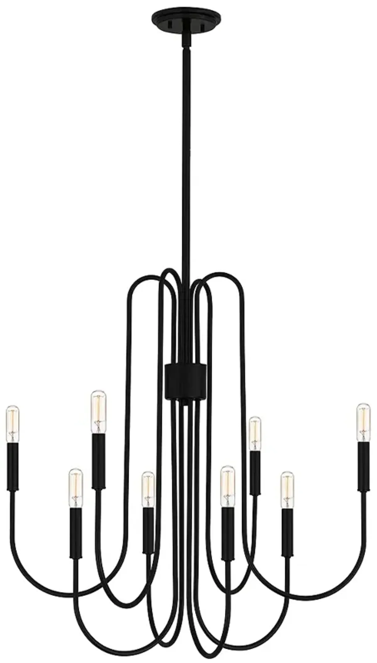 Quoizel Cabry 28" Wide Mystic Black 8-Light Chandelier