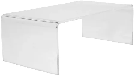 Veobreen 44" Wide Clear Acrylic Rectangular Coffee Table