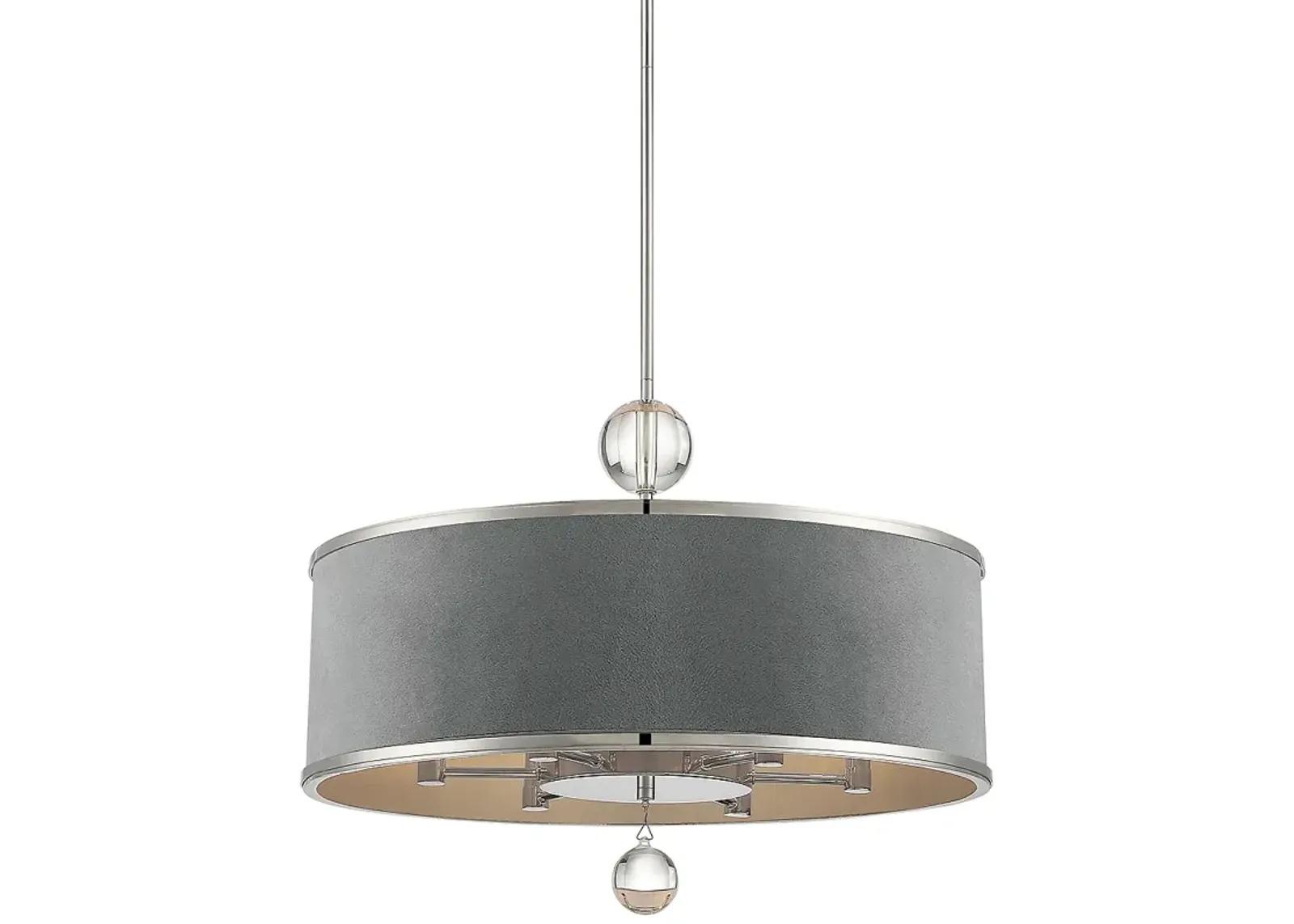 Metropolitan Luxor 24" Wide Polished Nickel 6-Light Pendant