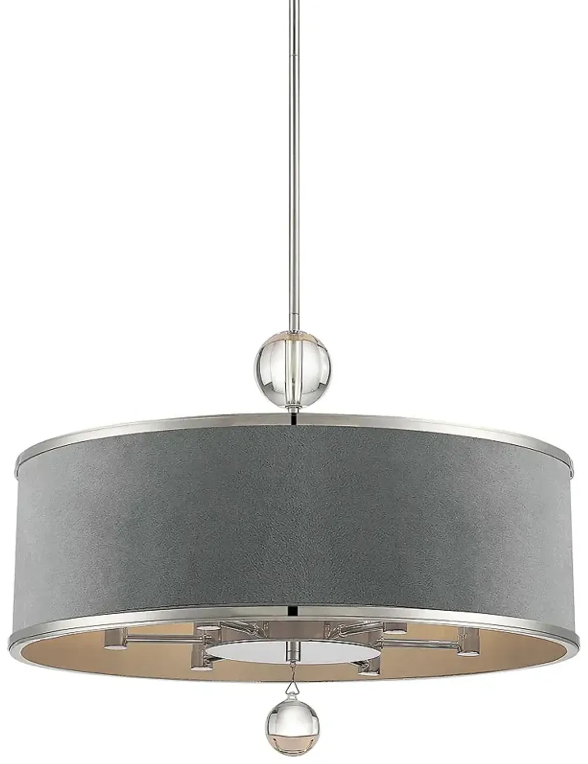 Metropolitan Luxor 24" Wide Polished Nickel 6-Light Pendant