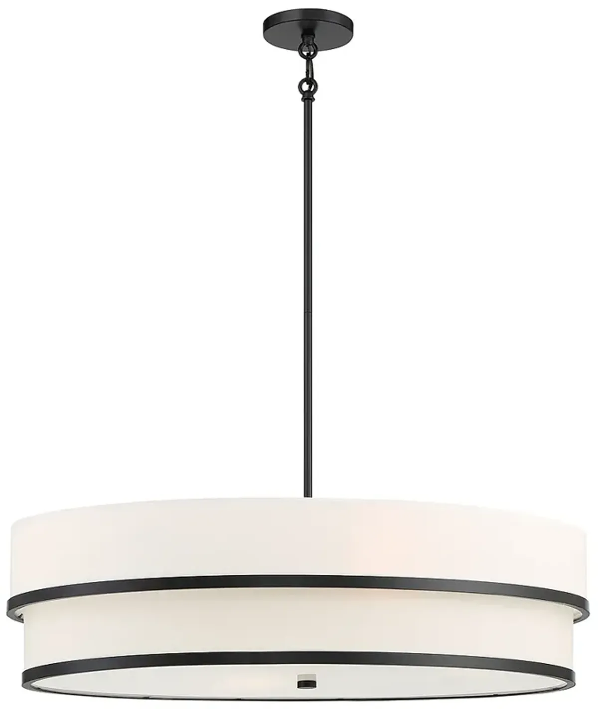 Minka Lavery Cascade 32" Wide Modern Coal and White Oval Pendant Light