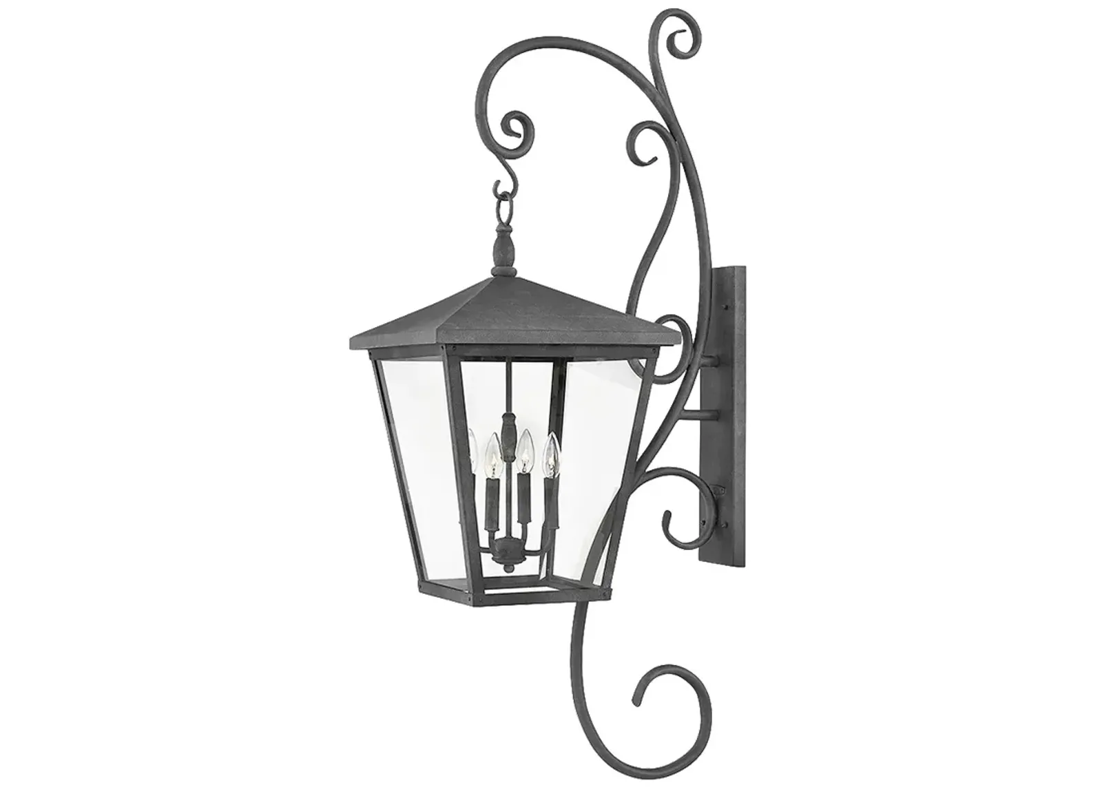 Hinkley Outdoor Trellis Double XL Wall Mount Lantern 16.0" Aged Zinc