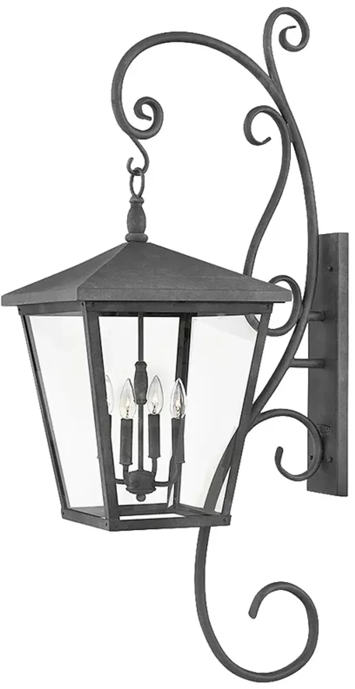 Hinkley Outdoor Trellis Double XL Wall Mount Lantern 16.0" Aged Zinc