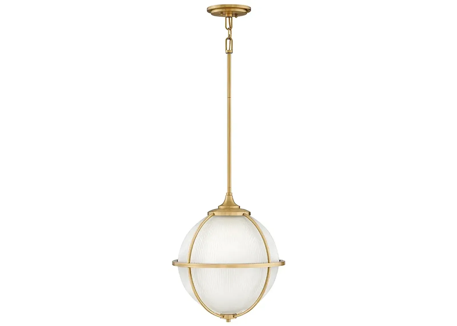 Hinkley Lighting Odeon 15" Wide Gold and White Globe Pendant Light