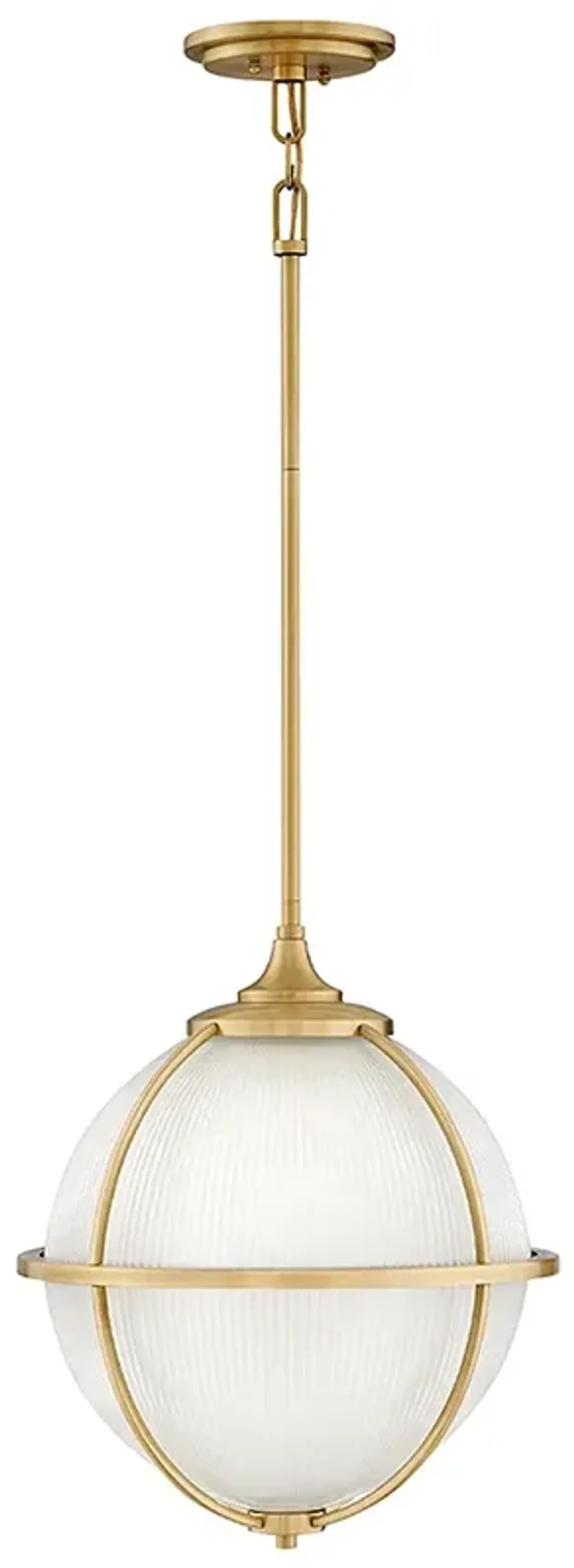 Hinkley Lighting Odeon 15" Wide Gold and White Globe Pendant Light