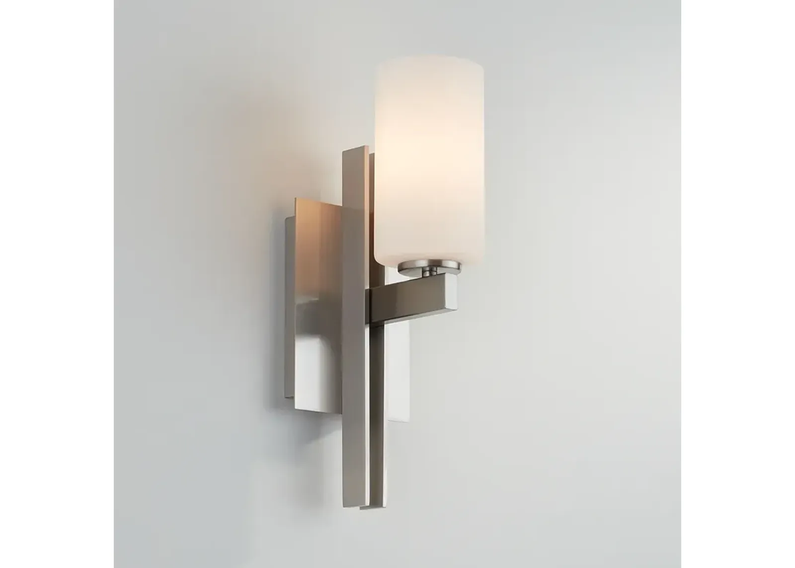 Possini Euro Ludlow 14" High Brushed Nickel Wall Sconce