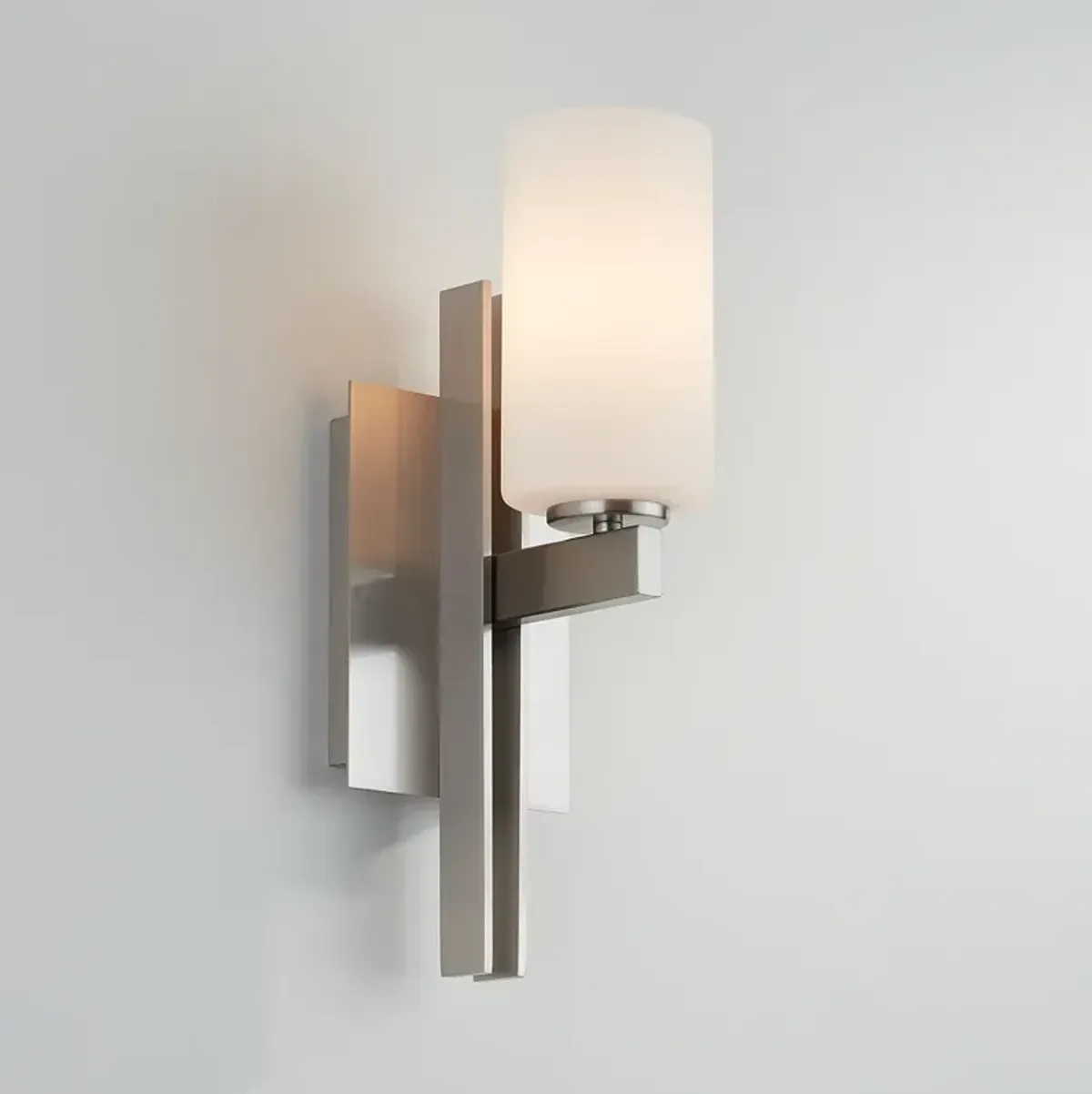 Possini Euro Ludlow 14" High Brushed Nickel Wall Sconce