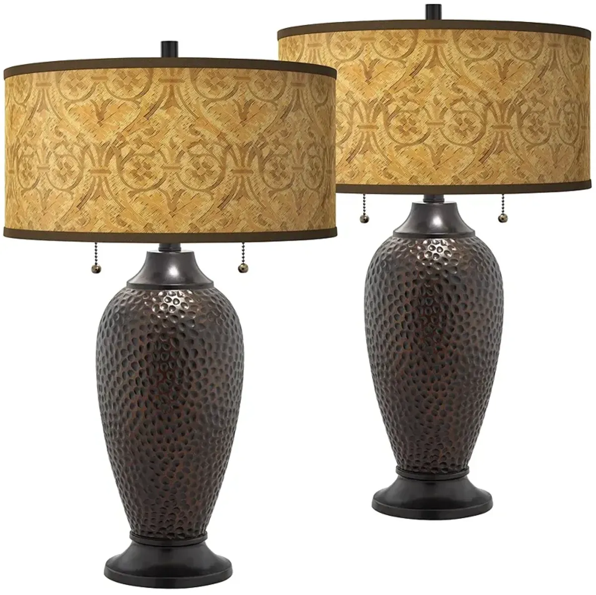 Giclee Glow Zoey 24 1/2" Golden Versailles Bronze Lamps Set of 2