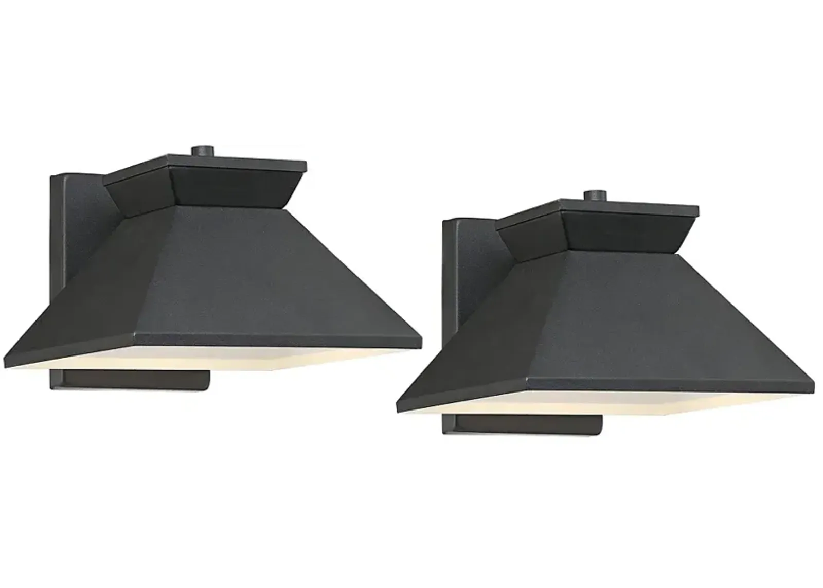 Whatley 6 1/4" High Black LED Outdoor Wall Light Set of 2