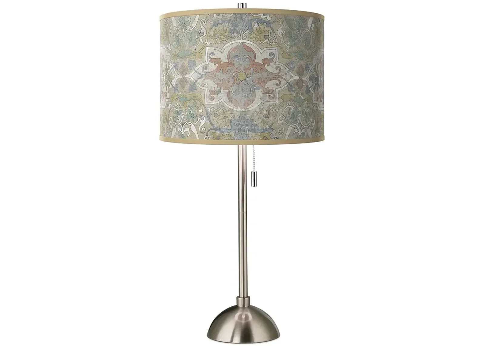 Lucrezia Giclee Brushed Nickel Table Lamp