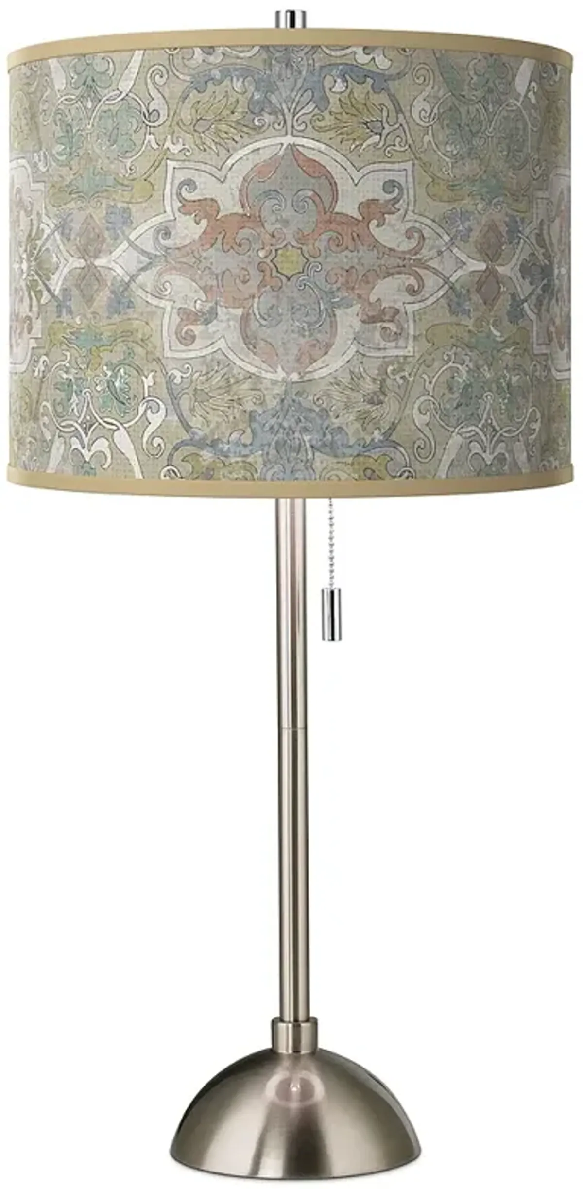 Lucrezia Giclee Brushed Nickel Table Lamp