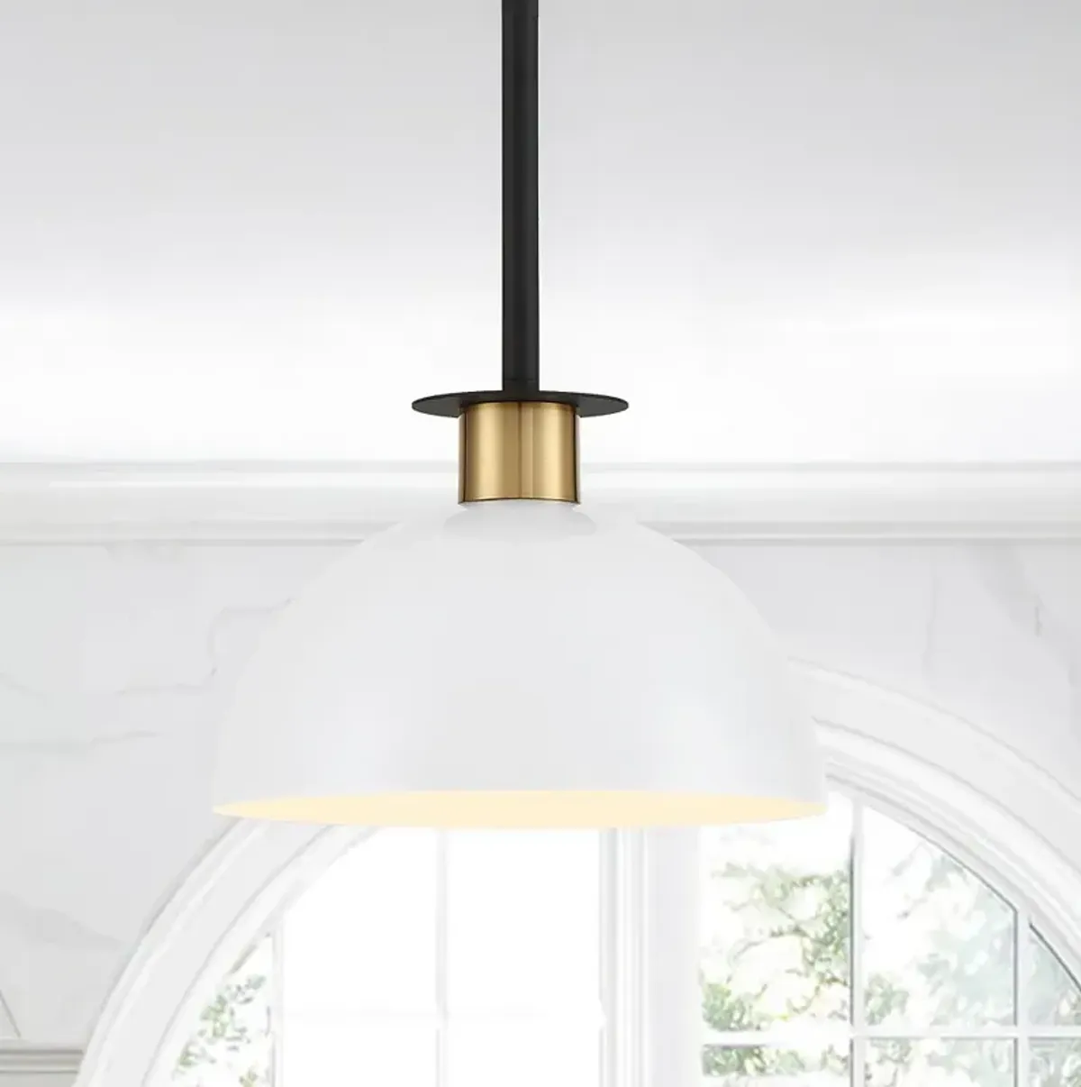 Crystorama Gigi 10" Wide Matte Black Mini Pendant