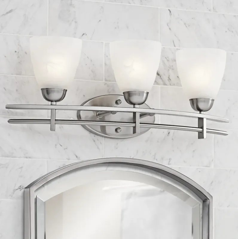 Possini Euro Deco 23 1/2" Wide Brushed Nickel Bath Light