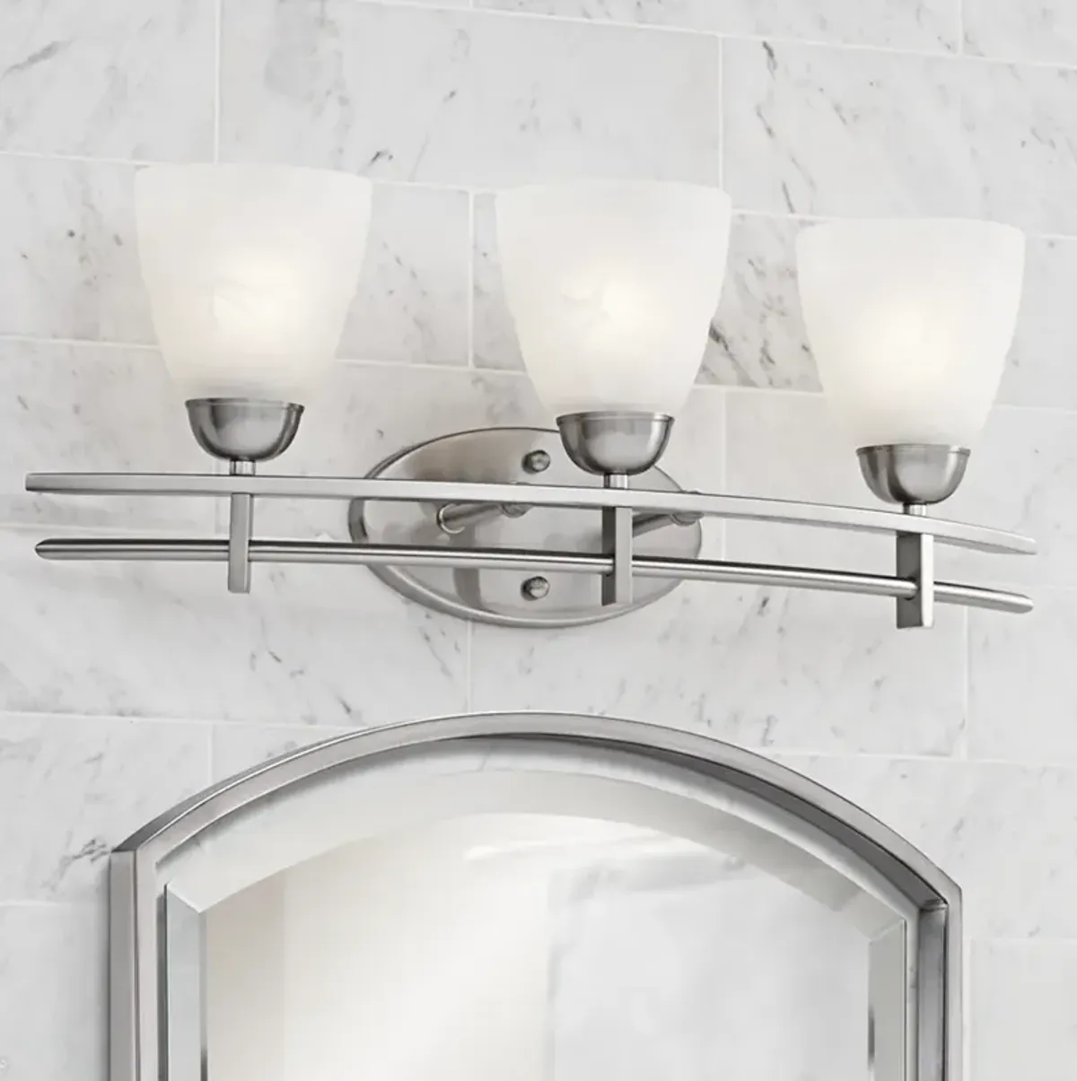 Possini Euro Deco 23 1/2" Wide Brushed Nickel Bath Light