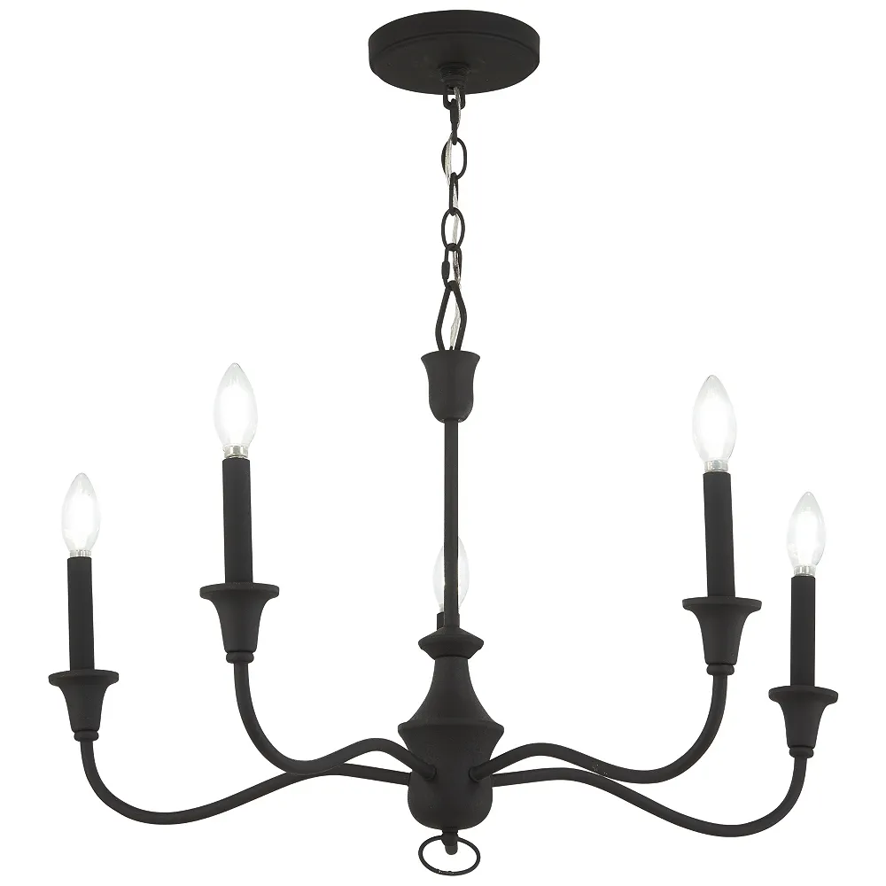 Minka Lavery Halifax County 5-Light Textured Black Chandelier