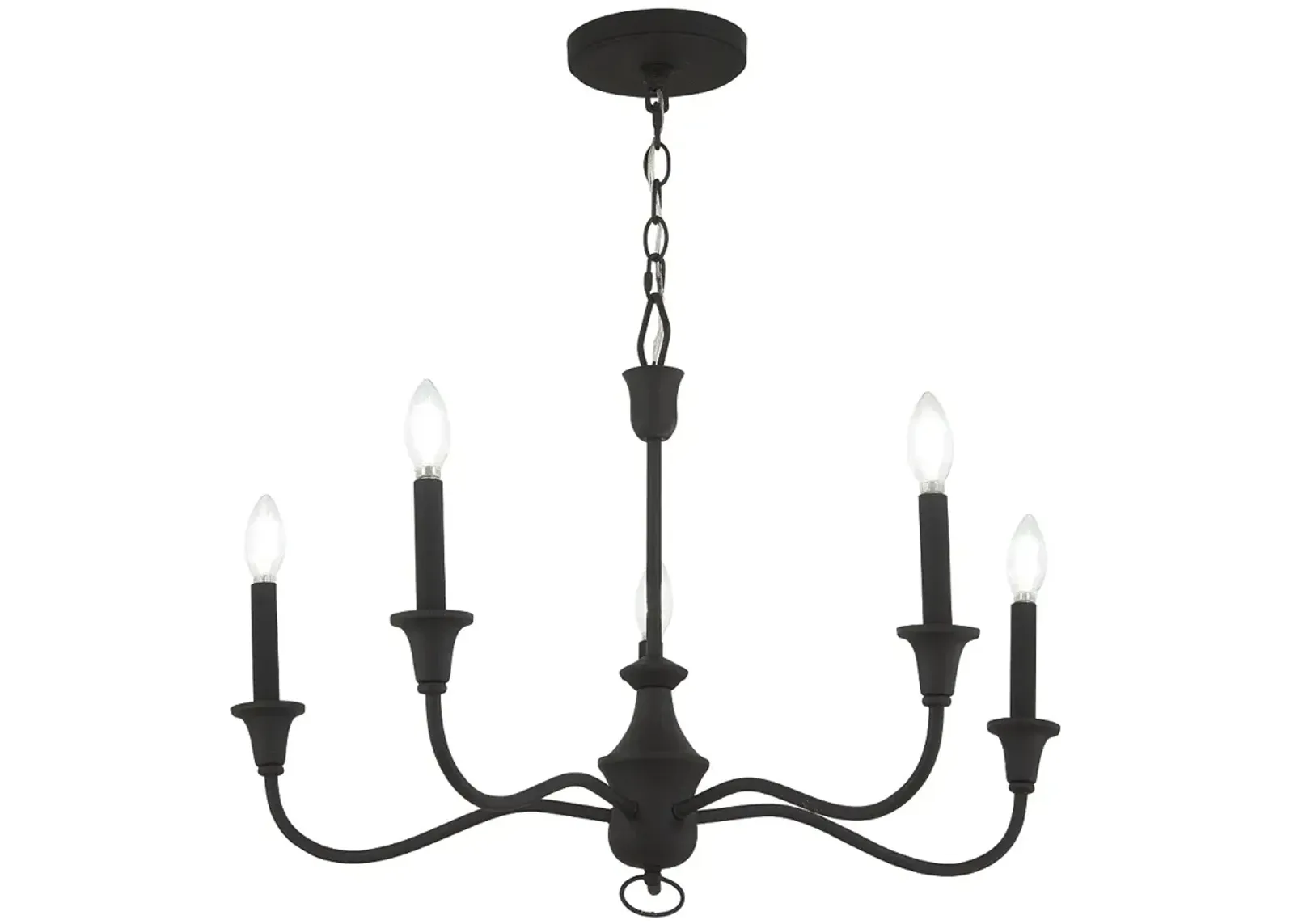 Minka Lavery Halifax County 5-Light Textured Black Chandelier