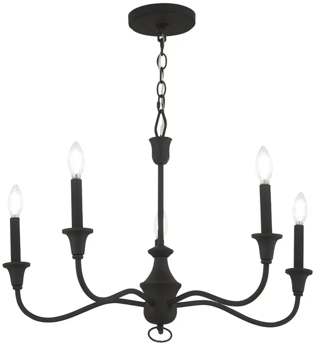 Minka Lavery Halifax County 5-Light Textured Black Chandelier