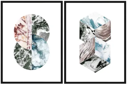 Crestview Collection Marble Duo Glass Art Print