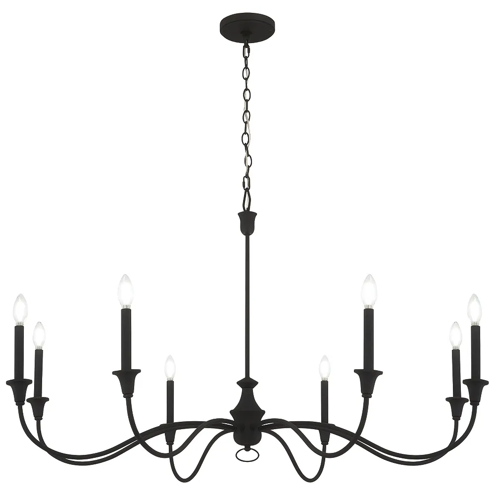 Minka Lavery Halifax County 8-Light Textured Black Chandelier