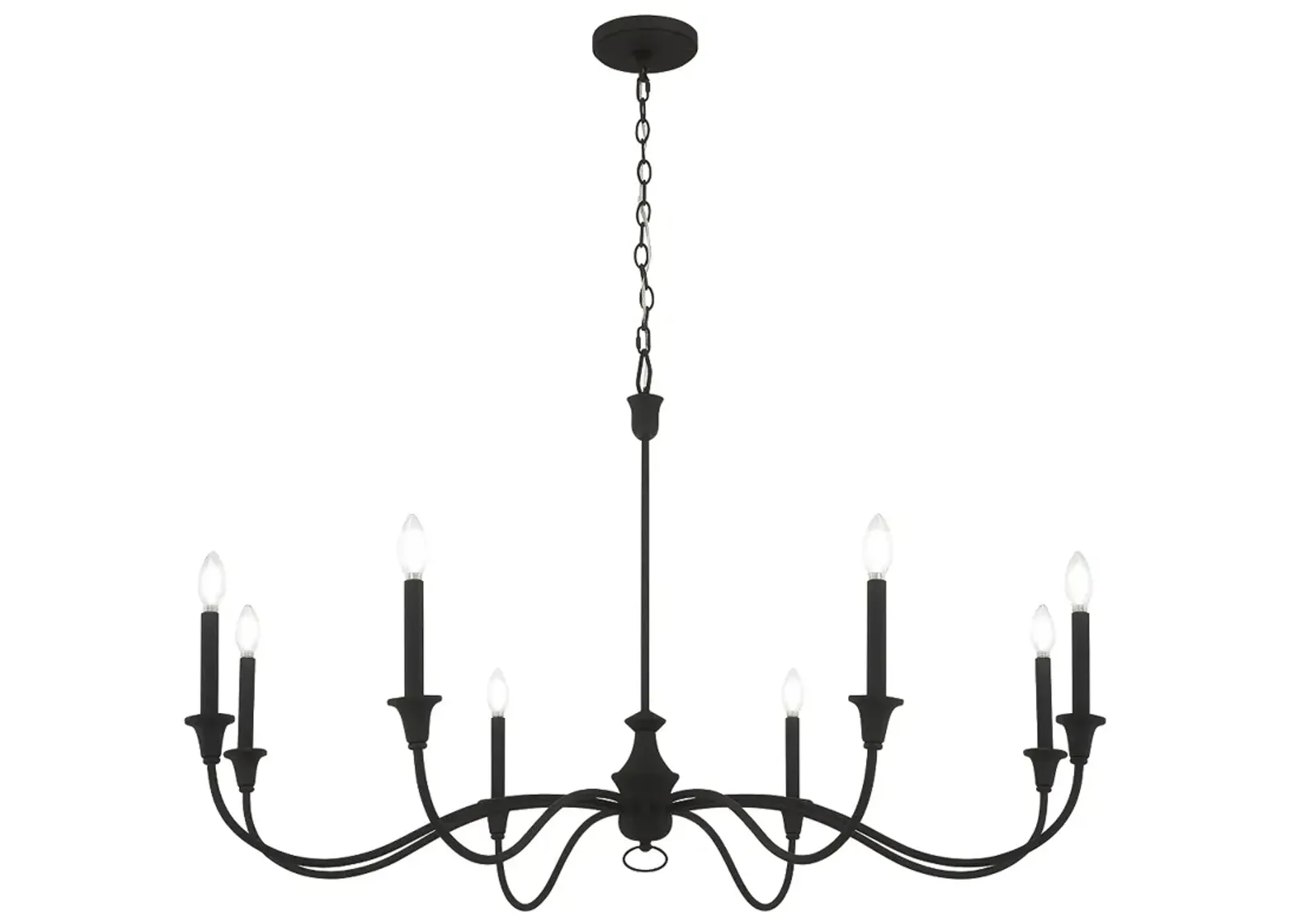 Minka Lavery Halifax County 8-Light Textured Black Chandelier