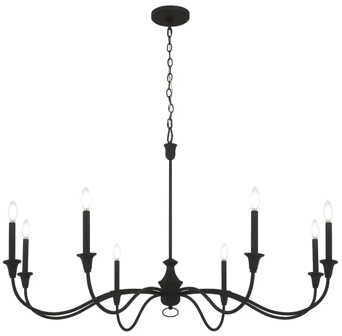 Minka Lavery Halifax County 8-Light Textured Black Chandelier