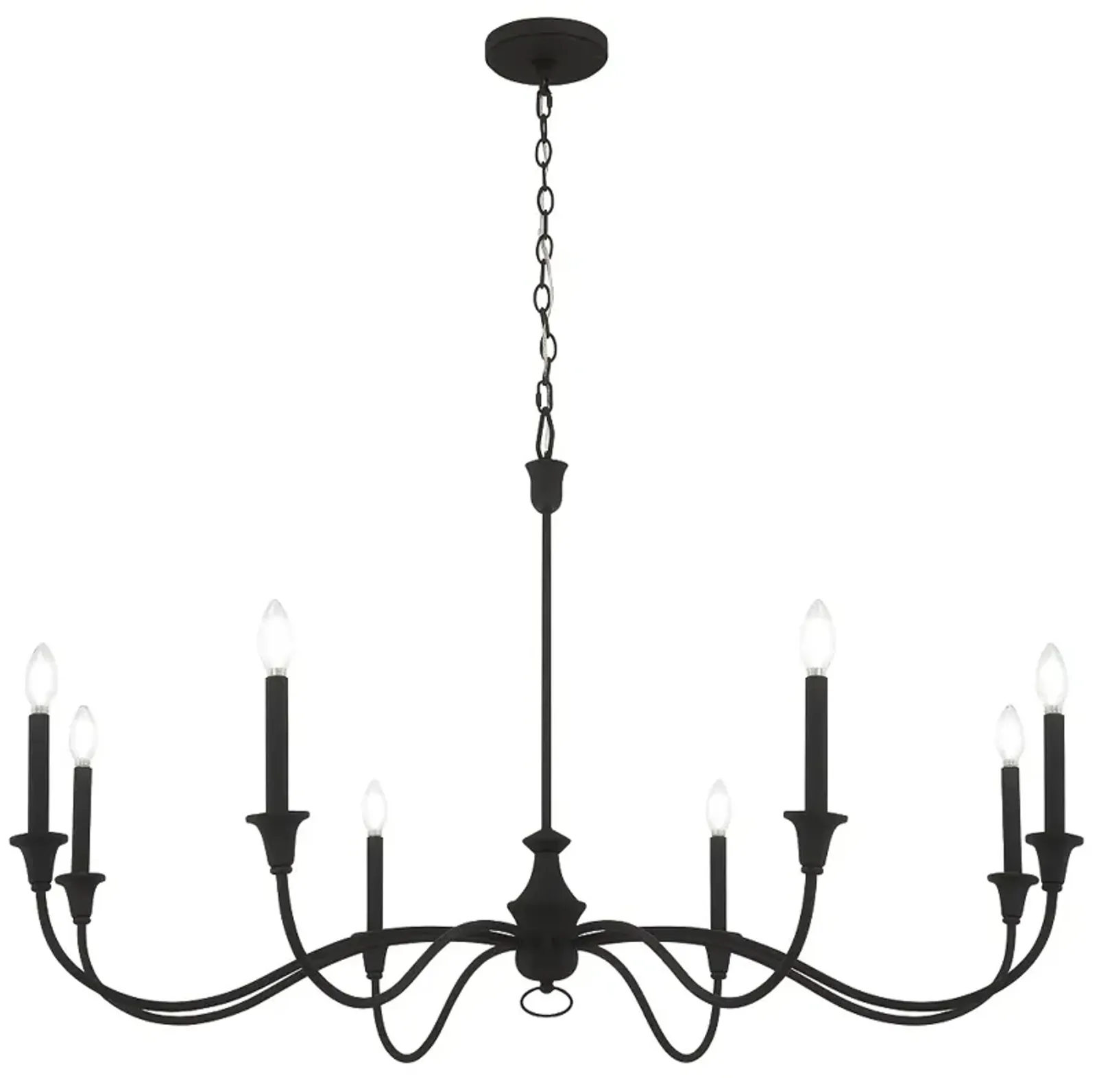 Minka Lavery Halifax County 8-Light Textured Black Chandelier