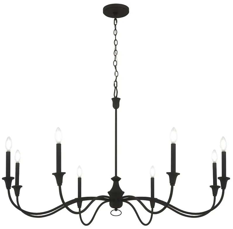 Minka Lavery Halifax County 8-Light Textured Black Chandelier