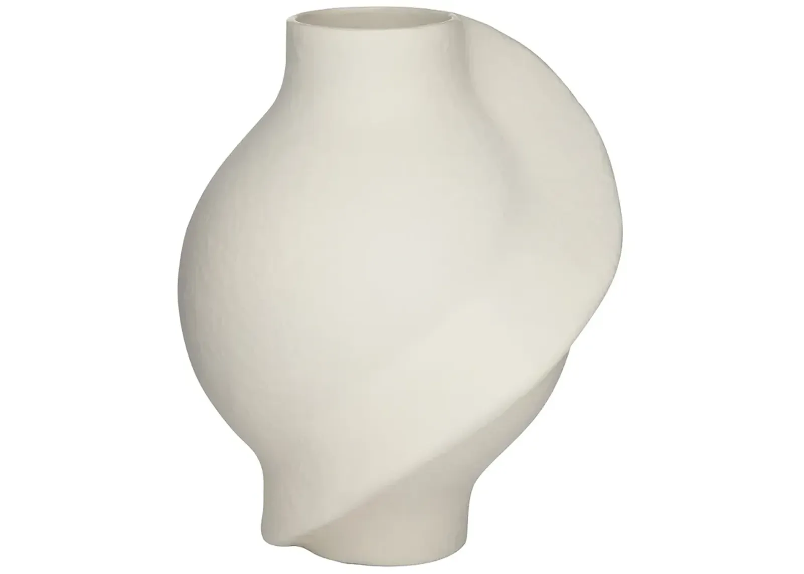 Lalonde 16 1/4" High Matte Creamy Twist Decorative Vase